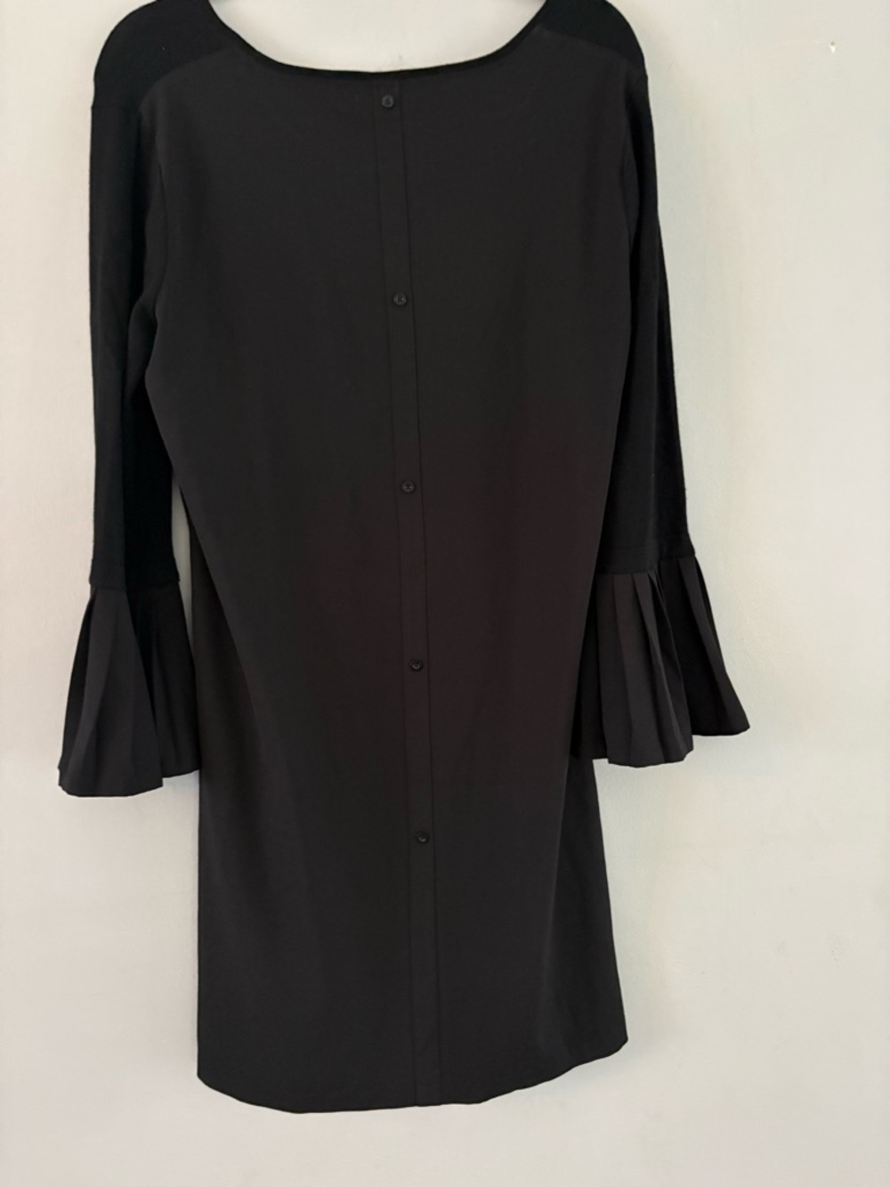 New York & Company Black Bell-Sleeve Shift Dress